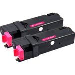 2 stuks Dell 593-10261 (WM138 / KU055) toner magenta hoge capaciteit (Ink Hero Huismerk)