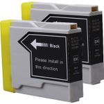 2 stuks Brother LC1000BK zwart inktcartridges (Ink Hero Huismerk)