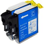 2 stuks Brother LC985C inktcartridges cyaan (Ink Hero Huismerk)