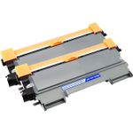 2 stuks Brother TN2220 (TN2210) toner zwart hoge capaciteit (Ink Hero Huismerk)