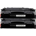 2 stuks HP 05X (CE505X) toner zwart hoge capaciteit (Ink Hero Huismerk)