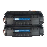 2 stuks HP 53A (Q7553A) toner zwart (Ink Hero Huismerk)