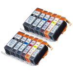 12 stuks Canon PGI-520 & CLI-521 inktcartridges (Ink Hero Huismerk)