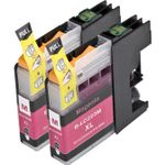 2 stuks Brother LC223 (LC221) inktcartridges magenta hoge capaciteit (Ink Hero Huismerk)