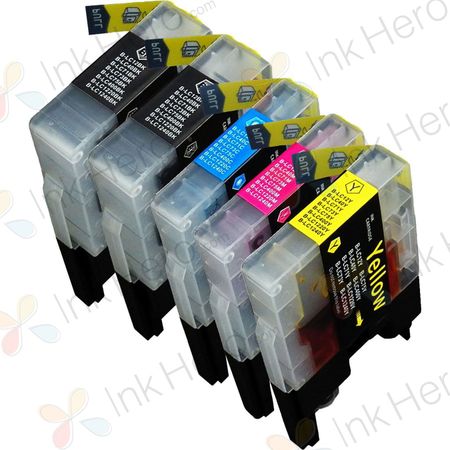 5 stuks Brother LC1240 (LC1220) hoge capaciteit inktcartridges (Ink Hero Huismerk)