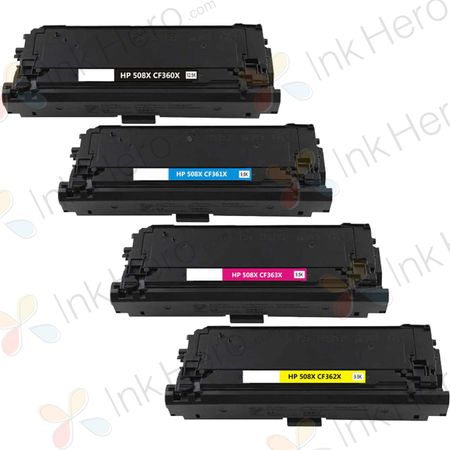 4 stuks HP 508X toner hoge capaciteit (Ink Hero Huismerk)