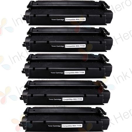 5 stuks HP 15X (C7115X) toner zwart hoge capaciteit (Ink Hero Huismerk)