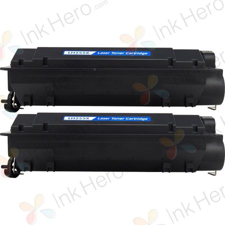 2 stuks HP 55X (CE255X) toner zwart hoge capaciteit (Ink Hero Huismerk)