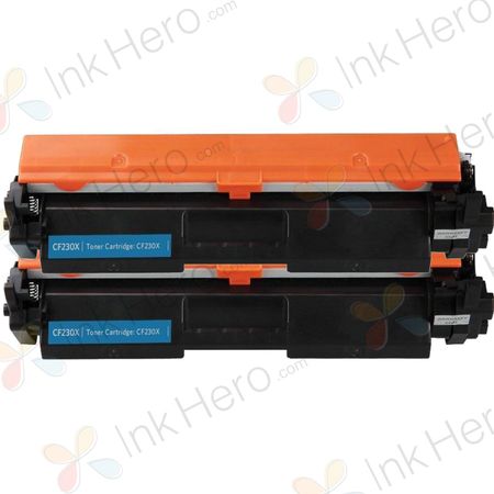 2 stuks HP 30X (CF230X) toner zwart hoge capaciteit (Ink Hero Huismerk)