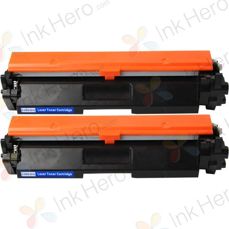 2 stuks Canon 051H (2169C002) toner zwart hoge capaciteit (Ink Hero Huismerk)