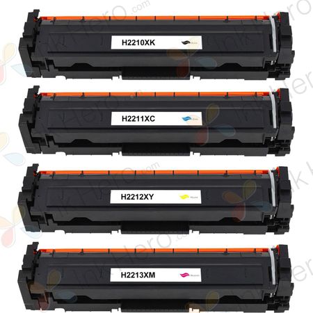 4 stuks HP 207X toner hoge capaciteit (Ink Hero Huismerk)