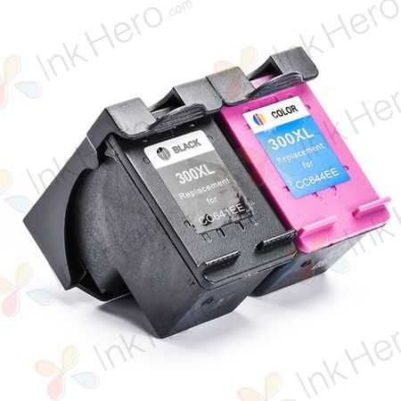 2 stuks HP 300XL inktcartridges hoge capaciteit (Ink Hero Huismerk)