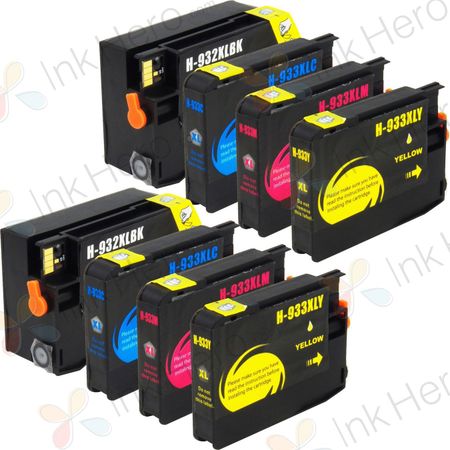 8 stuks HP 932XL & 933XL inktcartridges hoge capaciteit (Ink Hero Huismerk)