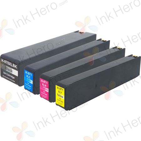 4 stuks HP 970XL & 971XL inktcartridges hoge capaciteit (Ink Hero Huismerk)