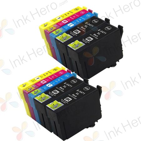 10 stuks Epson 34XL inktcartridges hoge capaciteit (Ink Hero Huismerk)