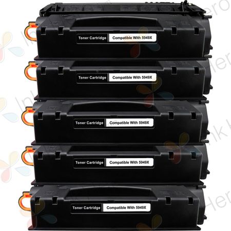 5 stuks HP 49X (Q5949X) toner zwart hoge capaciteit (Ink Hero Huismerk)