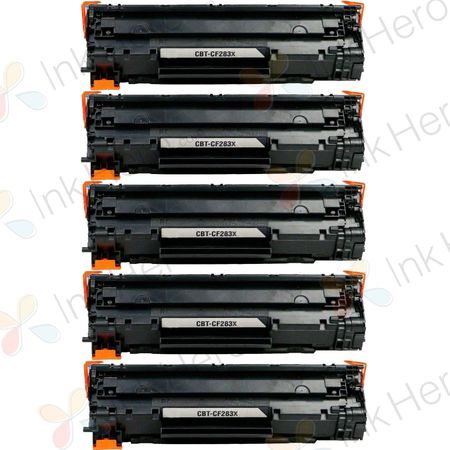 5 stuks HP 83X (CF283X) toner zwart hoge capaciteit (Ink Hero Huismerk)