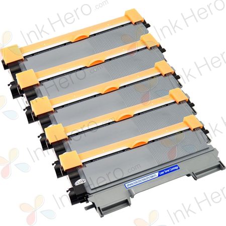 5 stuks Brother TN2220 (TN2210) toner zwart hoge capaciteit (Ink Hero Huismerk)