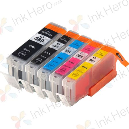 5 stuks Canon PGI-580XXL & CLI-581XXL inktcartridges super hoge capaciteit (Ink Hero Huismerk)