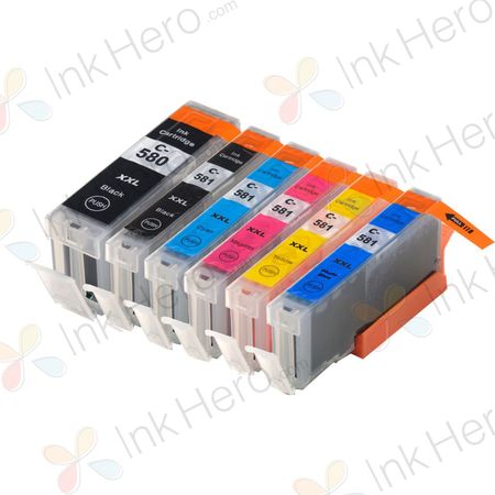 6 stuks Canon PGI-580XXL & CLI-581XXL inktcartridges super hoge capaciteit (Ink Hero Huismerk)