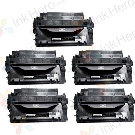 5 stuks HP 55A (CE255A) toner zwart (Ink Hero Huismerk)