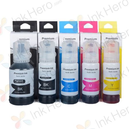 5 stuks Epson 105 / 106 Ecotank (Ink Hero Huismerk)