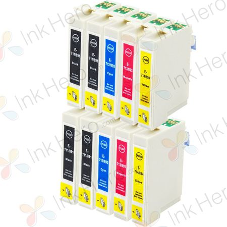 10 stuks Epson T0715 inktcartridges (Ink Hero Huismerk)