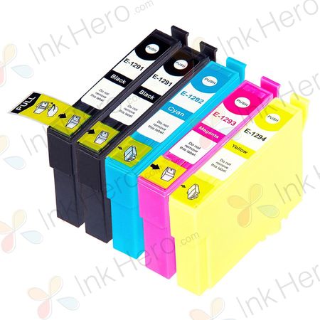 5 stuks Epson T1295 inktcartridges (Ink Hero Huismerk)