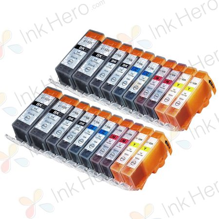 20 stuks Canon PGI-525 & CLI-526 inktcartridges (Ink Hero Huismerk)