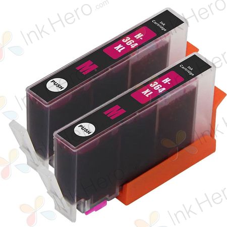 2 stuks HP 364XL (CB324EE) inktcartridges magenta hoge capaciteit (Ink Hero Huismerk)