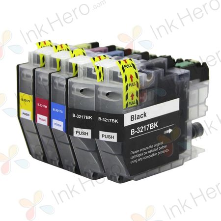 5 stuks Brother LC3217 inktcartridges hoge capaciteit (Ink Hero Huismerk)