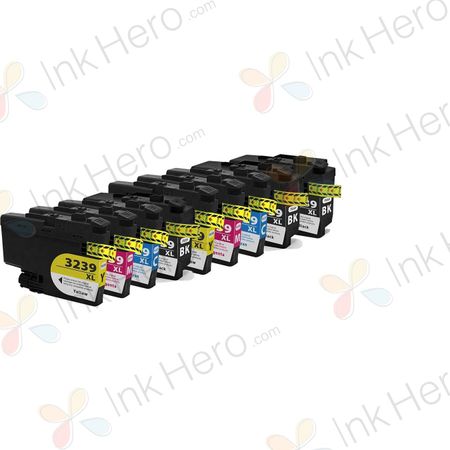 9 stuks Brother LC3239 inktcartridges ultra hoge capaciteit (Ink Hero Huismerk)