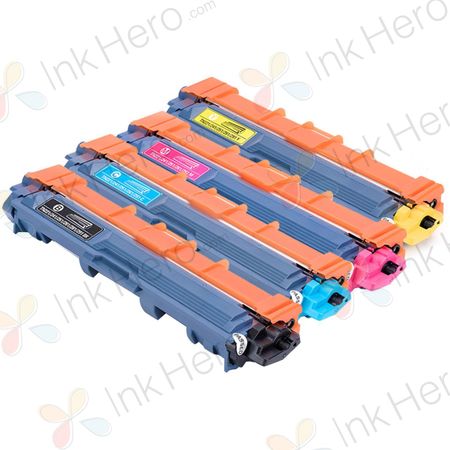 Brother TN241 & TN245 toner BK / C / M / Y zwart + 3 kleuren hoge capaciteit (Ink Hero Huismerk)