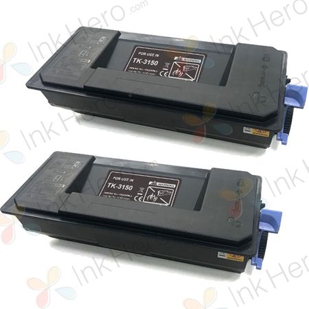 2 stuks Kyocera TK-3150 toner zwart (Ink Hero Huismerk)