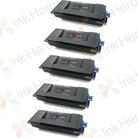 5 stuks Kyocera TK-3150 toner zwart (Ink Hero Huismerk)