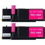 2 stuks Dell 593-11033 (8WNV5) toner magenta (Ink Hero Huismerk)