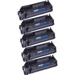 5 stuks HP 12X (Q2612X) toner zwart hoge capaciteit (Ink Hero Huismerk)