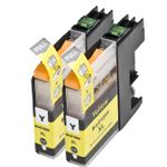 2 stuks Brother LC125Y inktcartridges geel super hoge capaciteit (Ink Hero Huismerk)