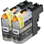 2 stuks Brother LC223 (LC221) inktcartridges zwart hoge capaciteit (Ink Hero Huismerk)