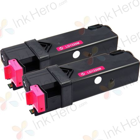 2 stuks Dell 593-10261 (WM138 / KU055) toner magenta hoge capaciteit (Ink Hero Huismerk)