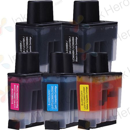 5 stuks Brother LC900 inktcartridges (Ink Hero Huismerk)