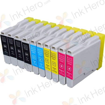 10 stuks Brother LC970 inktcartridges (Ink Hero Huismerk)