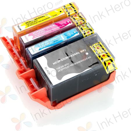 4 stuks HP 934XL & HP 935XL inktcartridges hoge capaciteit (Ink Hero Huismerk)