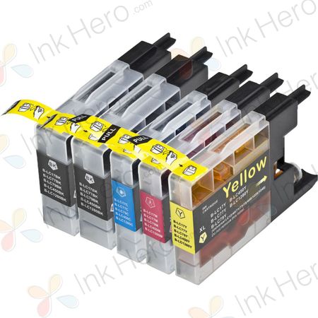 5 stuks Brother LC1280XL inktcartridges (Ink Hero Huismerk)