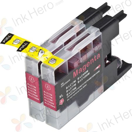 2 stuks Brother LC1280XL magenta inktcartridges (Ink Hero Huismerk)