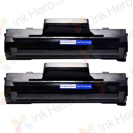 2 stuks HP 106A (W1106A) toner zwart (Ink Hero Huismerk)