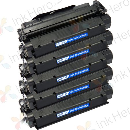 5 stuks HP 15A (C7115A) toner zwart (Ink Hero Huismerk)