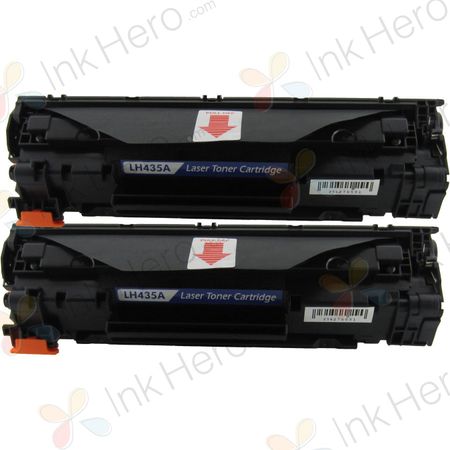 2 stuks HP 35A (CB435A) toner zwart (Ink Hero Huismerk)