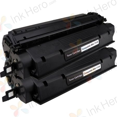 2 stuks HP 15X (C7115X) toner zwart hoge capaciteit (Ink Hero Huismerk)