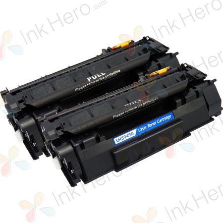 2 stuks HP 49A (Q5949A) toner zwart (Ink Hero Huismerk)